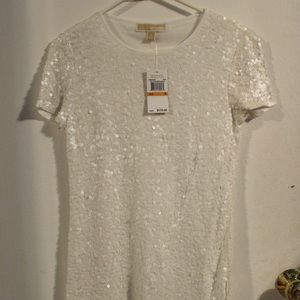 Michael Kors White Sequin Dress